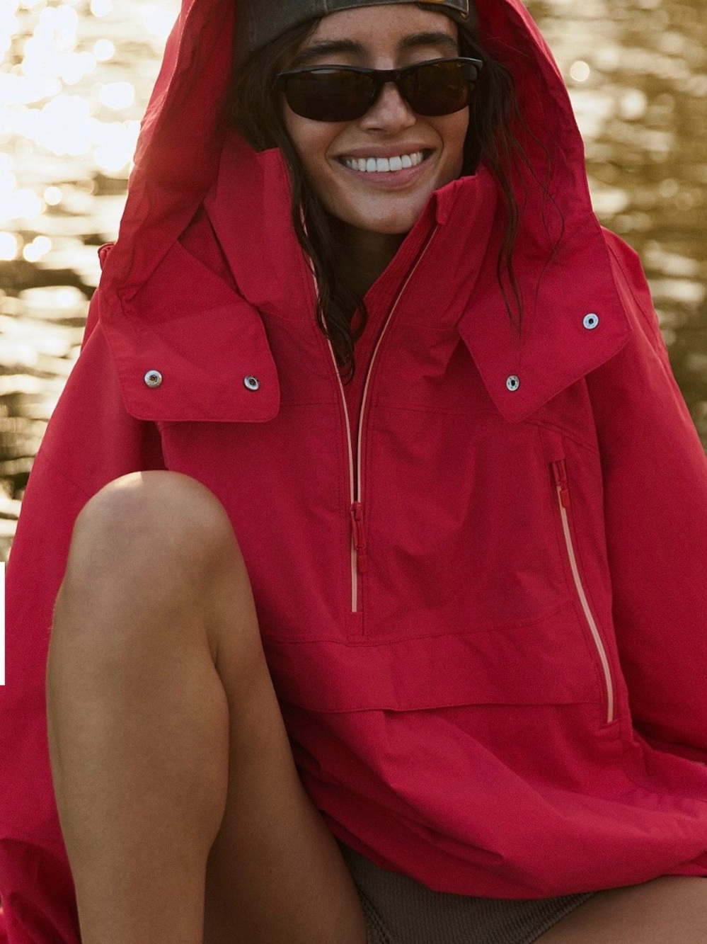 Free People Movement Singin' In The Rain Packable Jacket, Grapefruit Size: Small